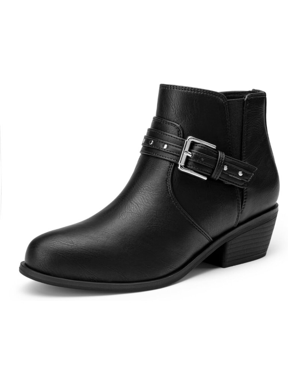 Stylish Women's Chunky Low Heel Ankle Boots with Side Zipper for Fall Fashion